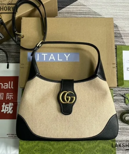 Gucci 1:1 Mirror Replica Aphrodite Medium Shoulder Bag Beige 39CM/15.4IN Gucci Replica Marmont Bags