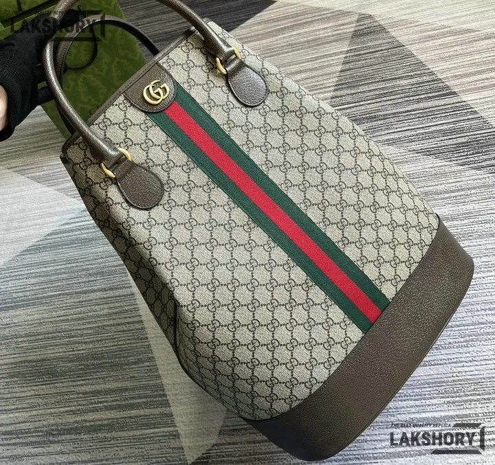 Gucci 1:1 Mirror Replica GG Web Savoy Duffle Bag Beige Ebony 48CM/18.9IN Gucci Replica Ophidia Bags Gucci 1:1 Mirror Replica GG Web Savoy Duffle Bag Beige Ebony 48CM/18.9IN Gucci Replica Ophidia Bags