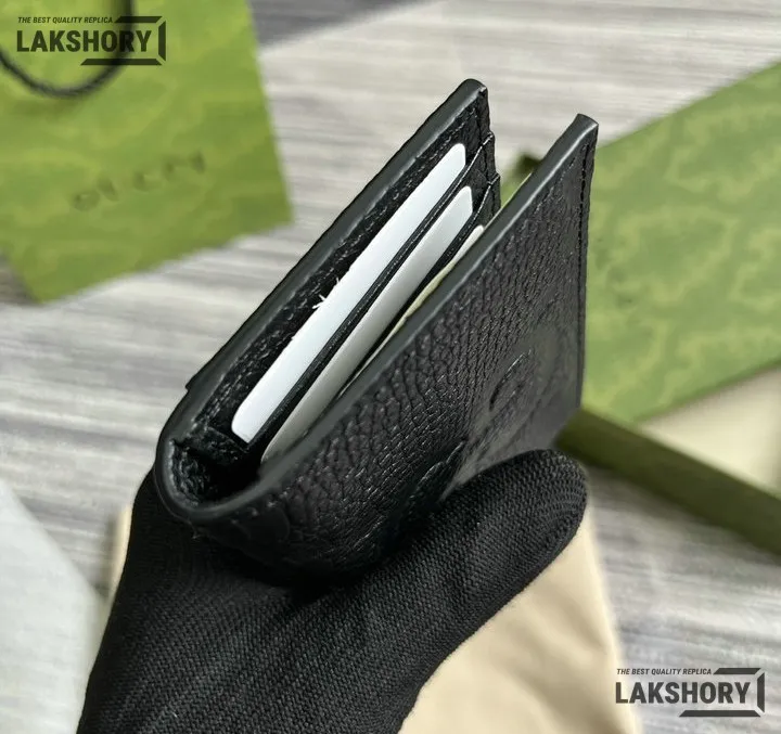 Gucci 1:1 Mirror Replica Leather Jumbo GG Card Case 7.5CM/3IN Gucci Replica Wallets Gucci 1:1 Mirror Replica Leather Jumbo GG Card Case 7.5CM/3IN Gucci Replica Wallets