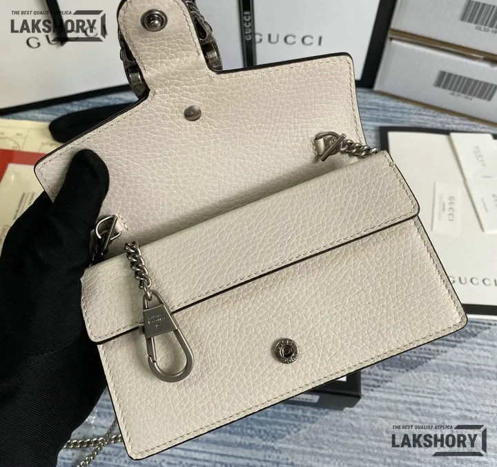 Gucci 1:1 Mirror Replica Dionysus Mini White Shoulder Bag 16.5CM/6.5IN Gucci Replica Dionysus Bags Gucci 1:1 Mirror Replica Dionysus Mini White Shoulder Bag 16.5CM/6.5IN Gucci Replica Dionysus Bags