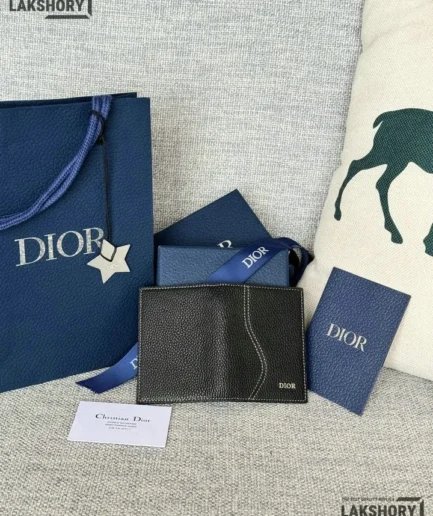 Dior 1:1 Mirror Replica Oblique Saddle Vertical Bi-Fold Cardholder 11.2CM/4.4IN Christian Dior Replica Wallets