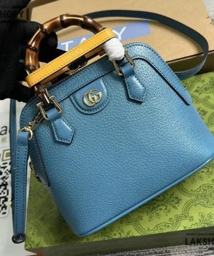 Gucci 1:1 Mirror Replica Calfskin Mini Diana Dome Tote Bag 20CM/7.9IN Gucci Replica Bamboo Bags