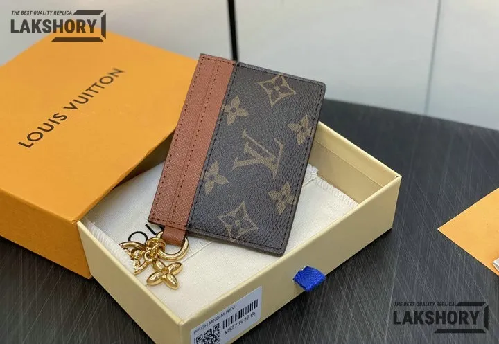 Louis Vuitton 1:1 Mirror Replica Monogram LV Charms Card Holder 7CM/2.8IN Louis Vuitton Replica Wallets Louis Vuitton 1:1 Mirror Replica Monogram LV Charms Card Holder 7CM/2.8IN Louis Vuitton Replica Wallets