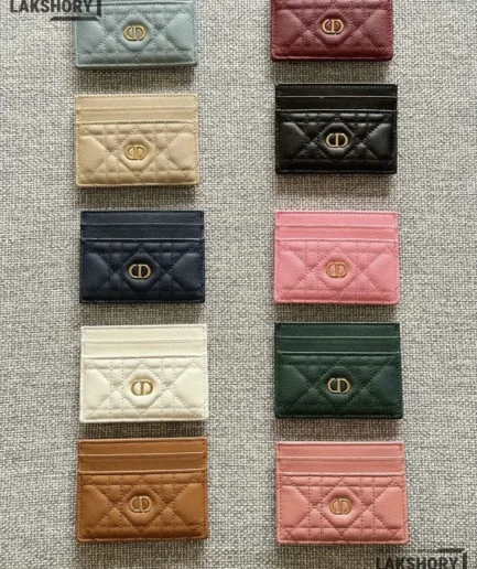 Dior 1:1 Mirror Replica Dior Jolie Freesia Card Holder 7.5CM/3IN Christian Dior Replica Wallets