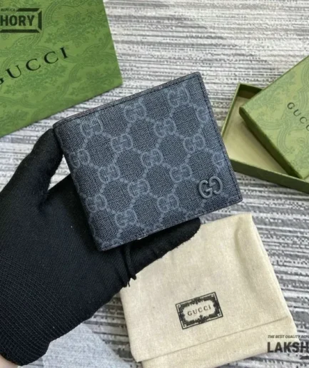 Gucci 1:1 Mirror Replica GG Bi-fold Wallet GG Supreme 9CM/3.5IN Gucci Replica Wallets
