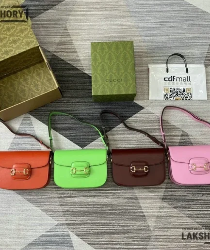 Gucci 1:1 Mirror Replica Leather 1955 Horsebit Medium Shoulder Bag 25CM/9.8IN Gucci Replica Horsebit Bags