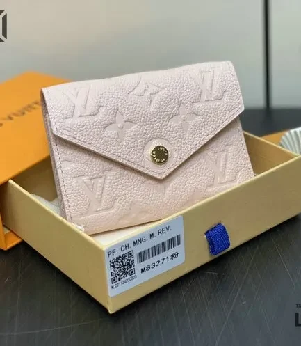 Louis Vuitton 1:1 Mirror Replica White Empreinte Monogram Leather Victorine Wallet 12CM/4.7IN Louis Vuitton Replica Wallets