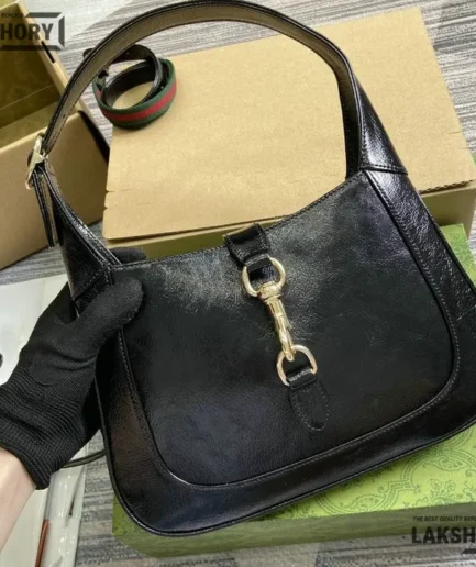 Gucci 1:1 Mirror Replica Jackie Medium Leather Bag 27.5CM/10.8IN Gucci Replica Jackie Bags