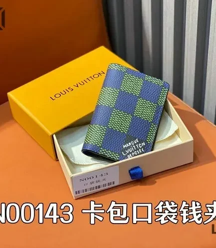 Louis Vuitton 1:1 Mirror Replica Pocket Organizer Damier Heritage Blue Green 7.5CM/3IN Louis Vuitton Replica Wallets Louis Vuitton 1:1 Mirror Replica Pocket Organizer Damier Heritage Blue Green 7.5CM/3IN Louis Vuitton Replica Wallets