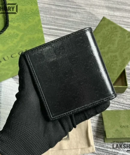Gucci 1:1 Mirror Replica Billfold Trimmed Monogrammed Crystal Wallet 10CM/3.9IN Gucci Replica Wallets
