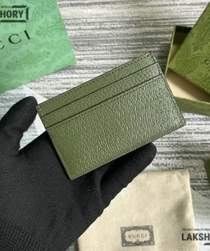 Gucci 1:1 Mirror Replica GG Marmont Card Case 7CM/2.8IN Gucci Replica Wallets