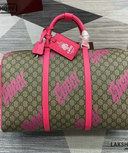 Gucci 1:1 Mirror Replica Medium Duffle Bag w/ Print GG Monogram 44CM/17.3IN Gucci Replica Ophidia Bags