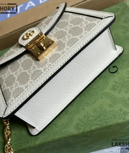 Gucci 1:1 Mirror Replica Ophidia Mini Top Handle Beige GG 17.5CM/6.9IN Gucci Replica Ophidia Bags