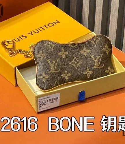 Louis Vuitton 1:1 Mirror Replica Bone Key Pouch Monogram 9CM/3.5IN Louis Vuitton Replica Wallets