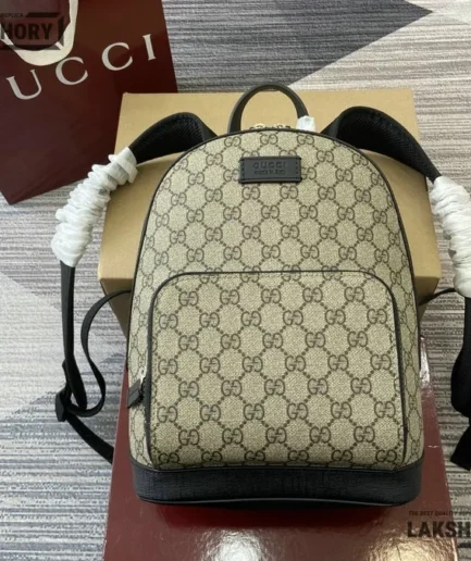Gucci 1:1 Mirror Replica GG Supreme Eden Day Small Backpack Brown 29CM/11.4IN Gucci Replica Backpacks