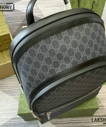 Gucci 1:1 Mirror Replica GG Medium Backpack Supreme Black 44CM/17.3IN Gucci Replica Backpacks