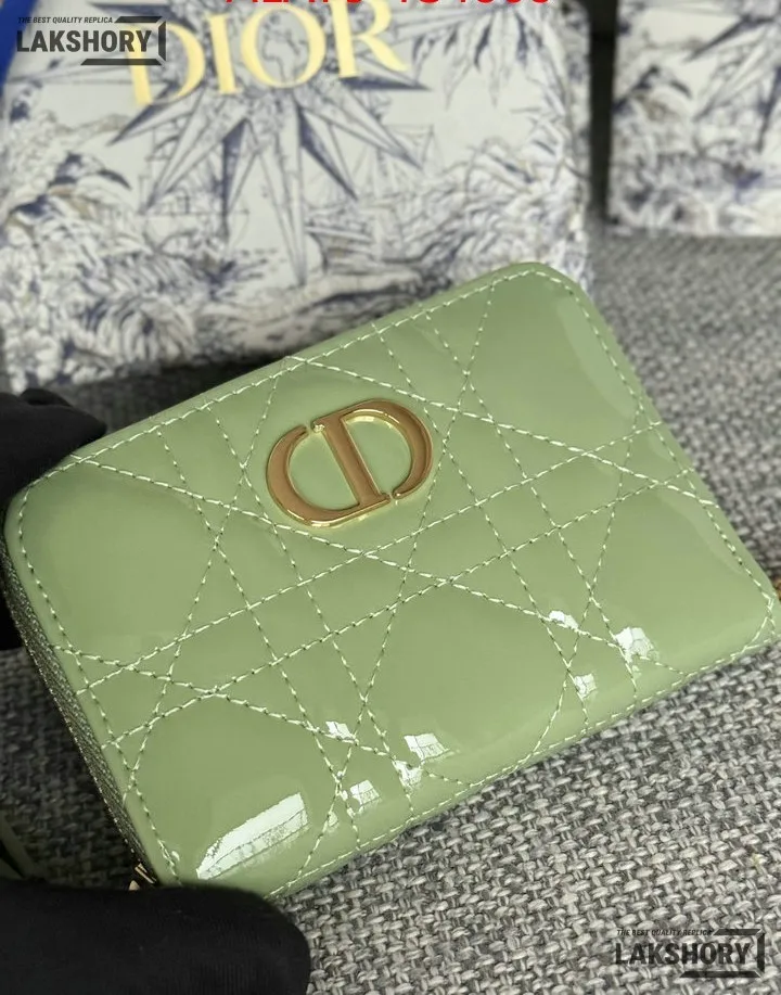 Dior 1:1 Mirror Replica Dior Microcannage Patent Leather Croisiere Wallet on Chain 11CM/4.3IN Christian Dior Replica Wallets Dior 1:1 Mirror Replica Dior Microcannage Patent Leather Croisiere Wallet on Chain 11CM/4.3IN Christian Dior Replica Wallets