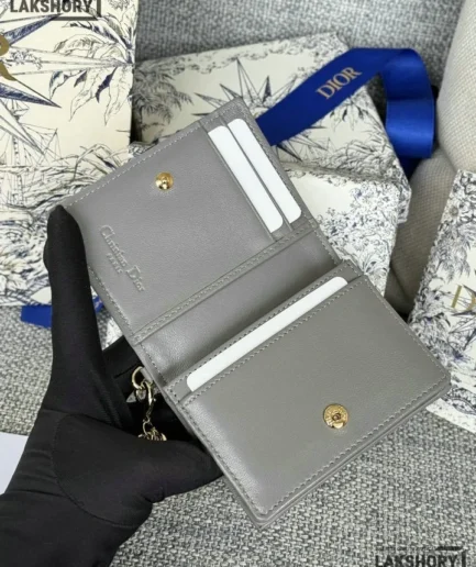 Dior 1:1 Mirror Replica Lambskin Cannage Mini Lady Dior Wallet 10.5CM/4.1IN Christian Dior Replica Wallets