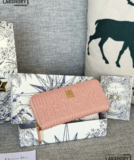 Dior 1:1 Mirror Replica Miss Dior Round Long Wallet Leather 10CM/3.9IN Christian Dior Replica Wallets