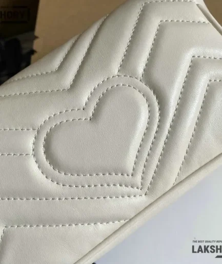 Gucci 1:1 Mirror Replica GG Marmont Quilted Leather Super Mini Bag 16.5CM/6.5IN Gucci Replica Marmont Bags