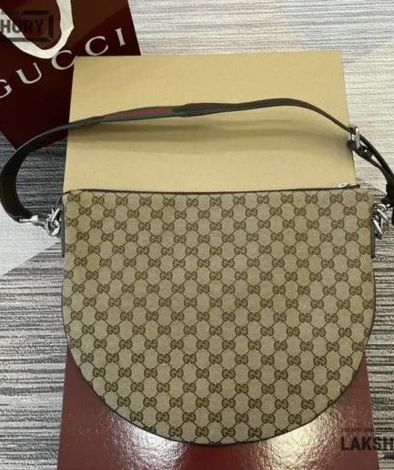 Gucci 1:1 Mirror Replica B Medium Shoulder Bag Beige 40CM/15.7IN Gucci Replica Ophidia Bags