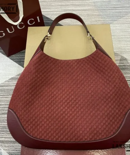 Gucci 1:1 Mirror Replica GG Suede B Large Shoulder Bag 49CM/19.3IN Gucci Replica Jackie Bags