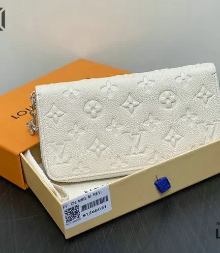 Louis Vuitton 1:1 Mirror Replica Empreinte Studded Zippy Wallet Platine 19.5CM/7.7IN Louis Vuitton Replica Wallets