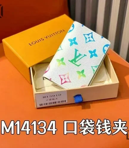 Louis Vuitton 1:1 Mirror Replica Iridescent Pocket Monogram Organizer 7.5CM/3IN Louis Vuitton Replica Wallets