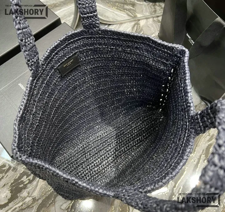YSL 1:1 Mirror Replica Raffia Embroidered Rive Gauche Tote Bag 38CM/15IN Replica Tote Bags YSL 1:1 Mirror Replica Raffia Embroidered Rive Gauche Tote Bag 38CM/15IN Replica Tote Bags