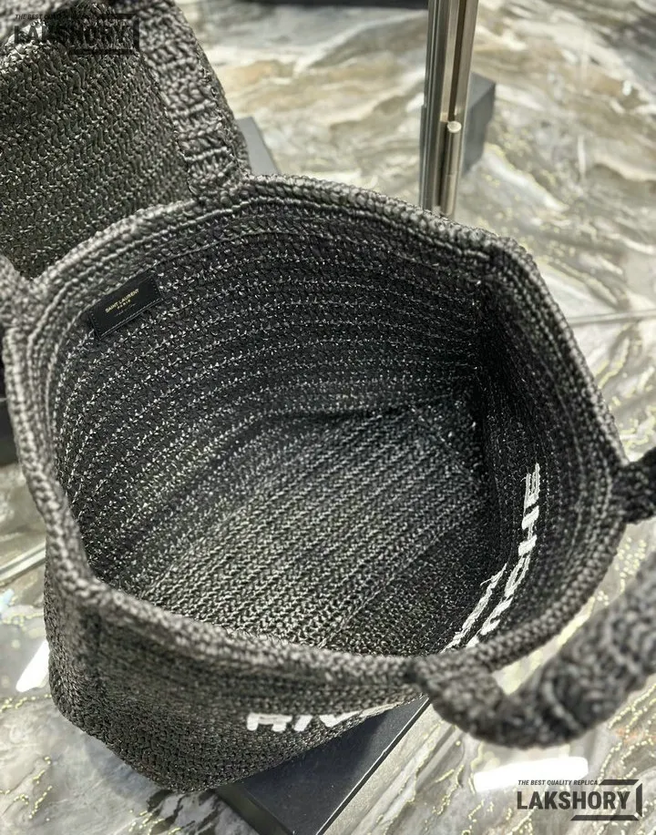 YSL 1:1 Mirror Replica Raffia Embroidered Rive Gauche Tote Bag 38CM/15IN Replica Tote Bags YSL 1:1 Mirror Replica Raffia Embroidered Rive Gauche Tote Bag 38CM/15IN Replica Tote Bags