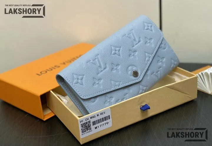 Louis Vuitton 1:1 Mirror Replica Sarah Wallet Monogram Empreinte Leather 19CM/7.5IN Louis Vuitton Replica Wallets Louis Vuitton 1:1 Mirror Replica Sarah Wallet Monogram Empreinte Leather 19CM/7.5IN Louis Vuitton Replica Wallets