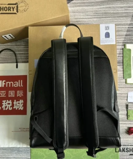 Gucci 1:1 Mirror Replica GG Supreme Textured Retro Interlocking G Backpack 41CM/16.1IN Gucci Replica Backpacks