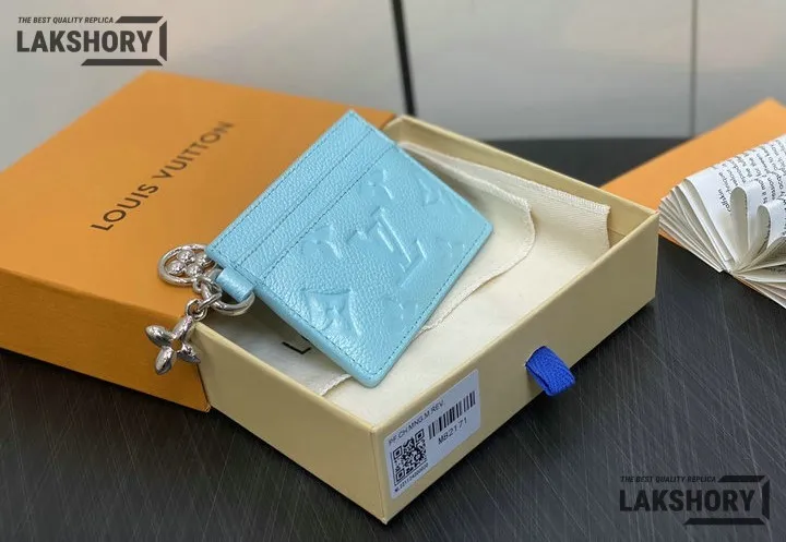 Louis Vuitton 1:1 Mirror Replica Monogram Empreinte LV Charms Card Holder 7CM/2.8IN Louis Vuitton Replica Wallets Louis Vuitton 1:1 Mirror Replica Monogram Empreinte LV Charms Card Holder 7CM/2.8IN Louis Vuitton Replica Wallets