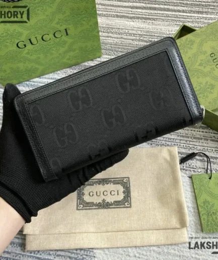 Gucci 1:1 Mirror Replica Econyl Off The Grid Zip Around Wallet 19CM/7.5IN Gucci Replica Wallets