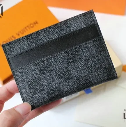Louis Vuitton 1:1 Mirror Replica Double Card Holder Monogram Eclipse 11CM/4.3IN Louis Vuitton Replica Wallets