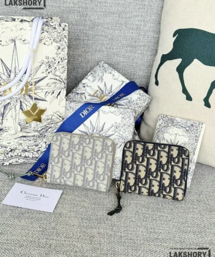 Dior 1:1 Mirror Replica Leather Zipped Coin Purse 8.5CM/3.3IN Christian Dior Replica Wallets