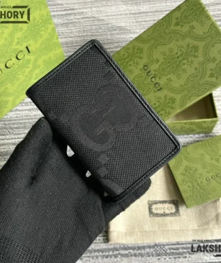 Gucci 1:1 Mirror Replica Jumbo GG Card Case Wallet 7.5CM/3IN Gucci Replica Wallets