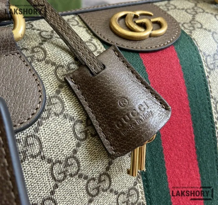 Gucci 1:1 Mirror Replica Savoy Small Carry On Duffle Bag 42CM/16.5IN Gucci Replica Ophidia Bags Gucci 1:1 Mirror Replica Savoy Small Carry On Duffle Bag 42CM/16.5IN Gucci Replica Ophidia Bags