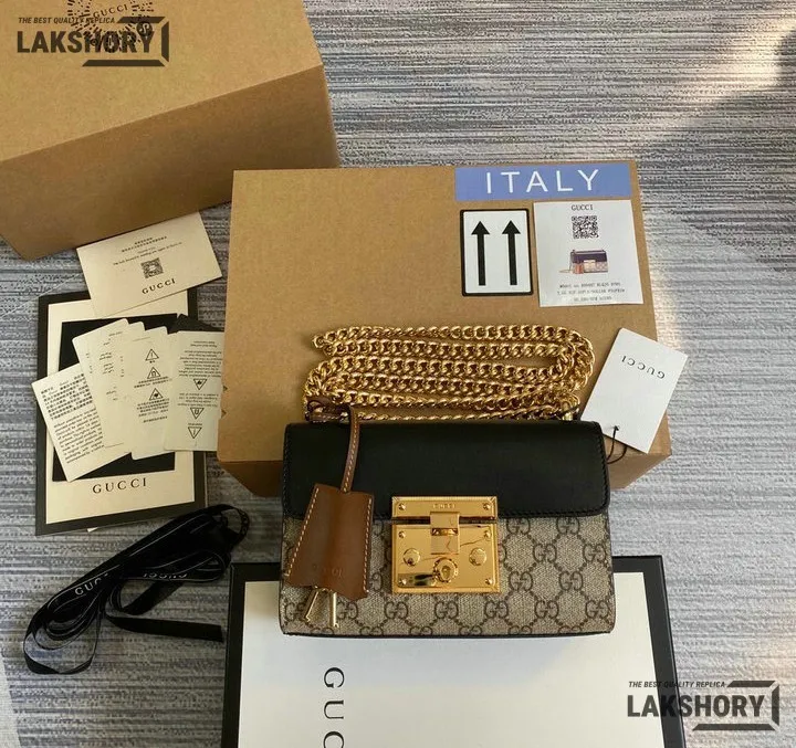 Gucci 1:1 Mirror Replica GG Supreme Small Padlock Shoulder Bag 20CM/7.9IN Gucci Replica Padlock Bags Gucci 1:1 Mirror Replica GG Supreme Small Padlock Shoulder Bag 20CM/7.9IN Gucci Replica Padlock Bags