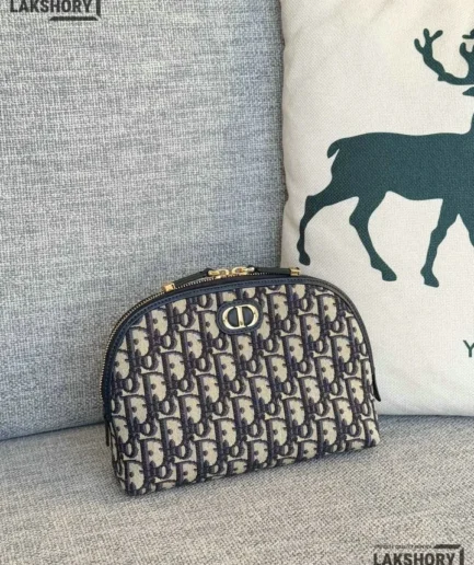 Dior 1:1 Mirror Replica 30 Montaigne Aphrodite Pouch Blue 24CM/9.4IN Christian Dior Replica 30 Montaigne