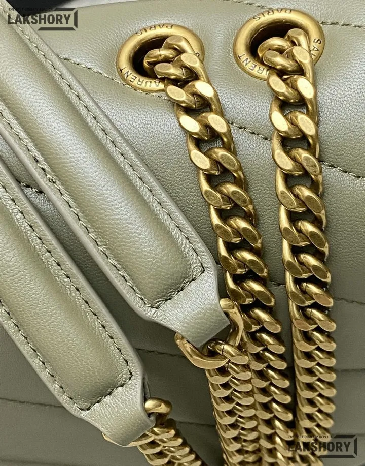 YSL 1:1 Mirror Replica Loulou Matelassé Shoulder Bag Light Sage Replica Crossbody Bags YSL 1:1 Mirror Replica Loulou Matelassé Shoulder Bag Light Sage Replica Crossbody Bags