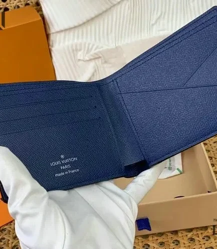 Louis Vuitton 1:1 Mirror Replica Taigarama Multiple Wallet Cobalt 9CM/3.5IN Louis Vuitton Replica Wallets