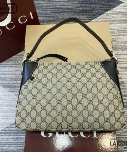 Gucci 1:1 Mirror Replica GG Supreme Medium Emblem Bag 31.5CM/12.4IN Gucci Replica Ophidia Bags