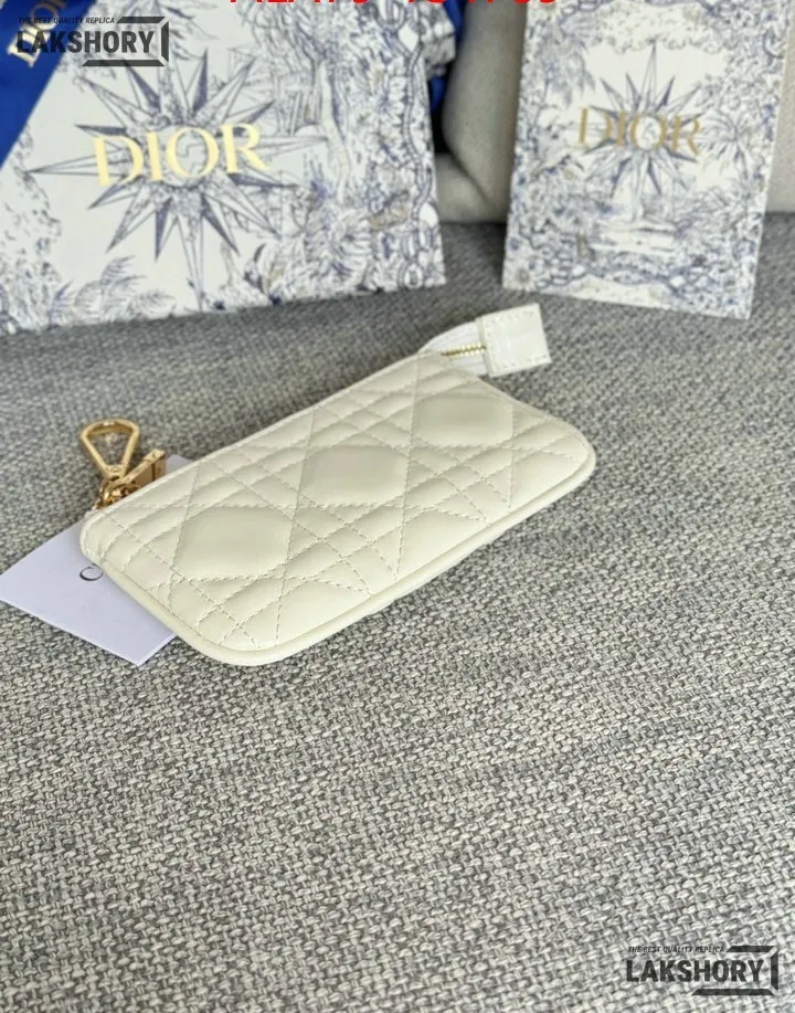 Dior 1:1 Mirror Replica Lambskin Cannage Lady Dior Zipped Key Case 7.6CM/3IN Christian Dior Replica Wallets Dior 1:1 Mirror Replica Lambskin Cannage Lady Dior Zipped Key Case 7.6CM/3IN Christian Dior Replica Wallets