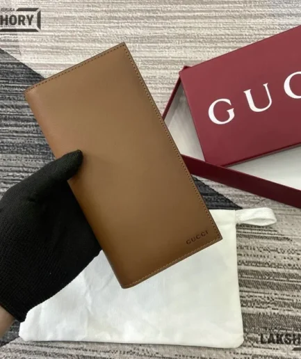 Gucci 1:1 Mirror Replica GG Emblem Embossed Long Wallet 10CM/3.9IN Gucci Replica Wallets