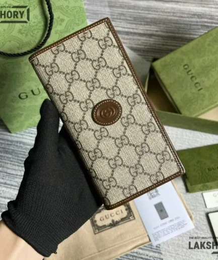 Gucci 1:1 Mirror Replica Interlocking G Long Wallet 9CM/3.5IN Gucci Replica Wallets