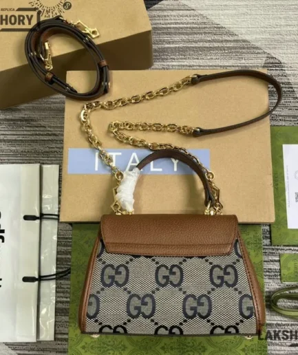 Gucci 1:1 Mirror Replica Gucci Horsebit 1955 Small Top Handle Bag 22CM/8.7IN Gucci Replica Horsebit Bags