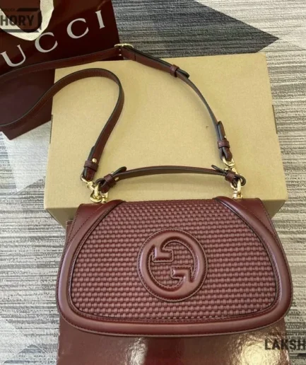 Gucci 1:1 Mirror Replica Blondie Medium Top Handle Bag Red 26.5CM/10.4IN Gucci Replica Blondie Bags