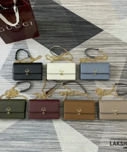 Gucci 1:1 Mirror Replica Softbit Continental Chain Crossbody Bag 20CM/7.9IN Gucci Replica Horsebit Bags