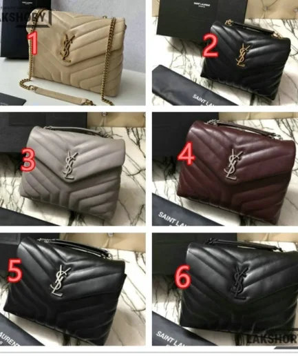 YSL 1:1 Mirror Replica Calfskin Y Quilted Small Chain Loulou Bag 25CM/9.8IN Replica Crossbody Bags